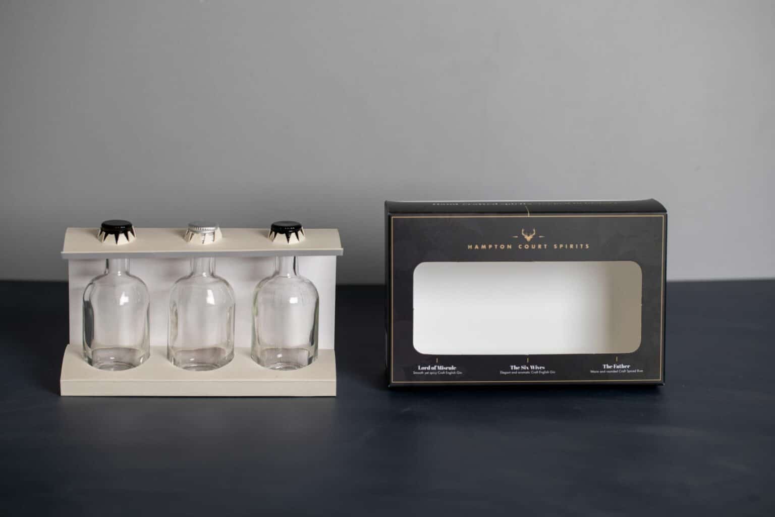 Hampton Court miniature bottle packaging